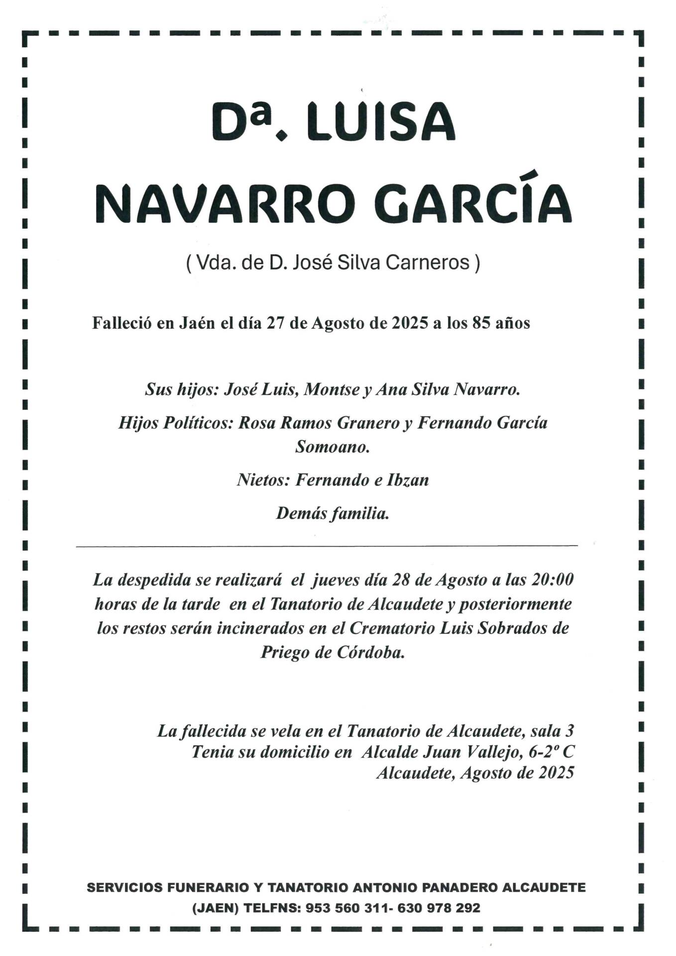 ACTO DE DESPEDIDA DE Dª LUISA NAVARRO GARCIA