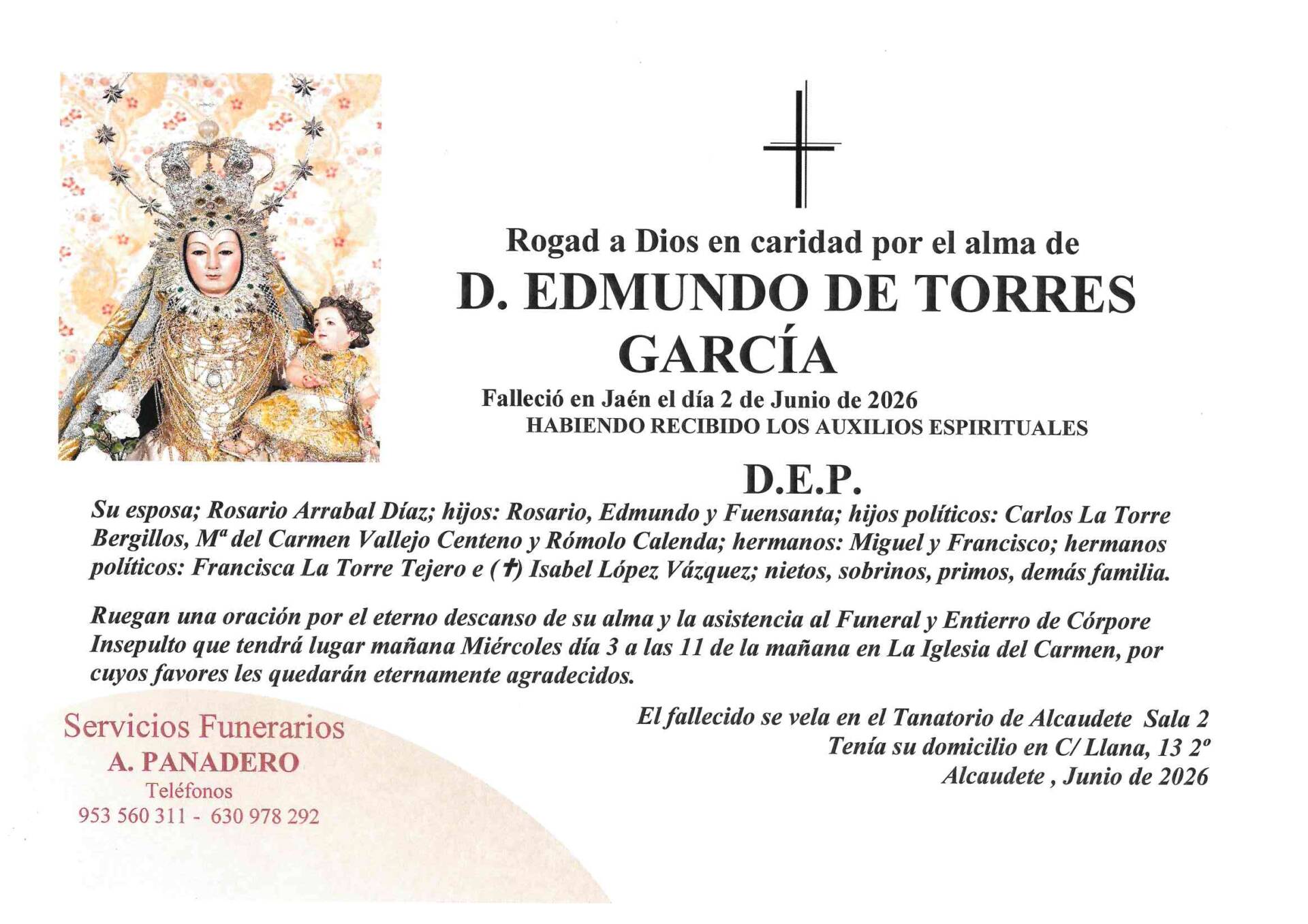Entierro de Edmundo De Torres García