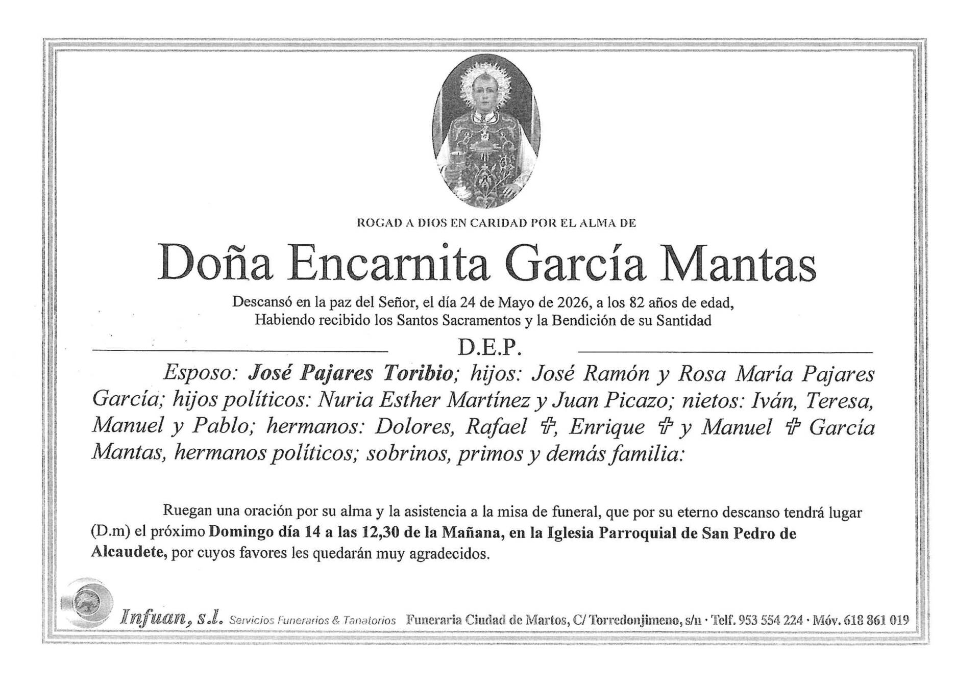 Misa de Dª Encarnita García Mantas