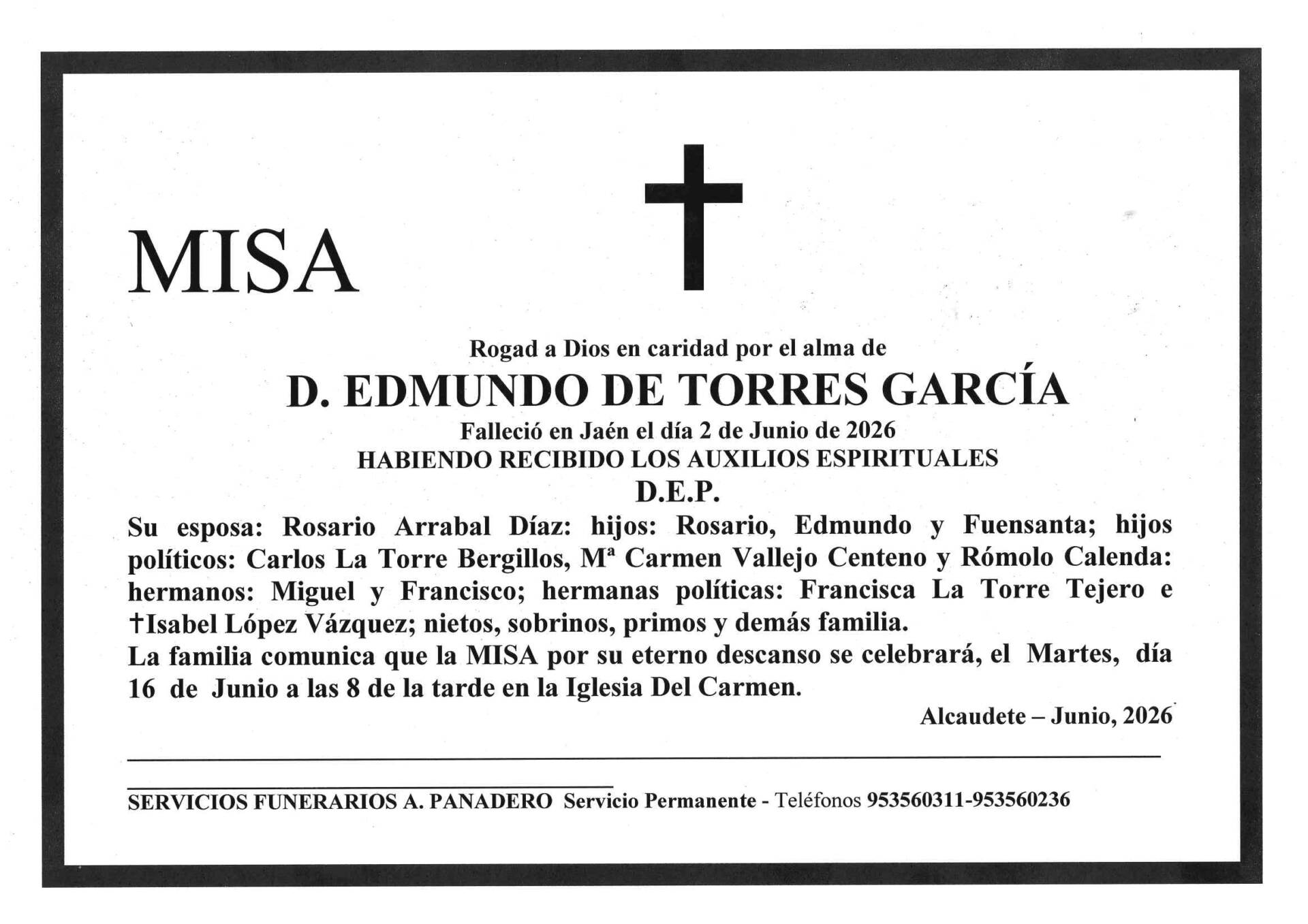 Misa de D. Edmundo De Torres García